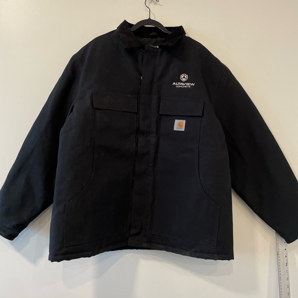 Carhartt Firm Duck Insulated Loose Fit Traditional Coat C0003 Black Mens XL